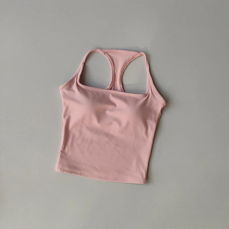 Sports Vest With Chest Pad For Yoga And Pilates Top