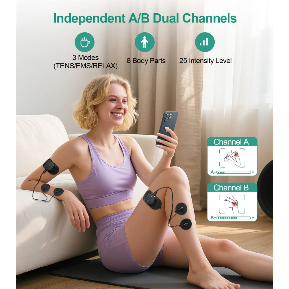 3 In 1 TENS EMS Unit Wireless Muscle Stimulator App