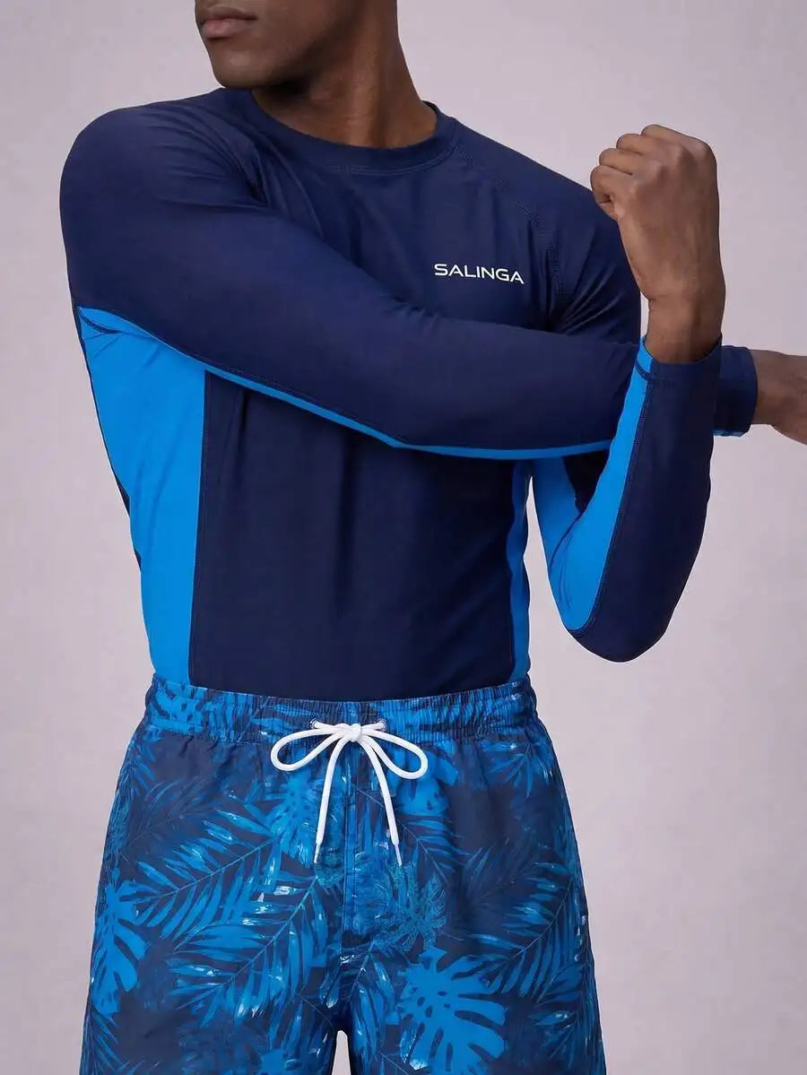 Mens Rash Guard And Swim Shorts Set For Beachwear Essentials