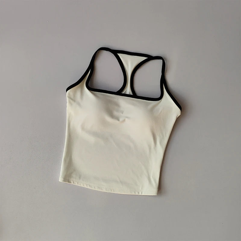 Sports Vest With Chest Pad For Yoga And Pilates Top