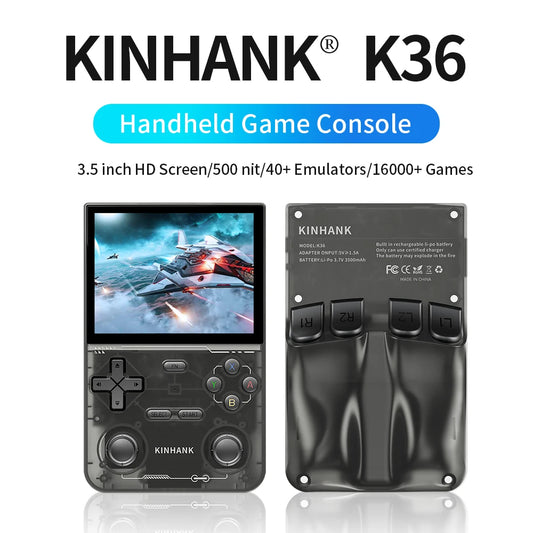 Kinhank K36 Open Source Handheld Console With 16000 Retro Games