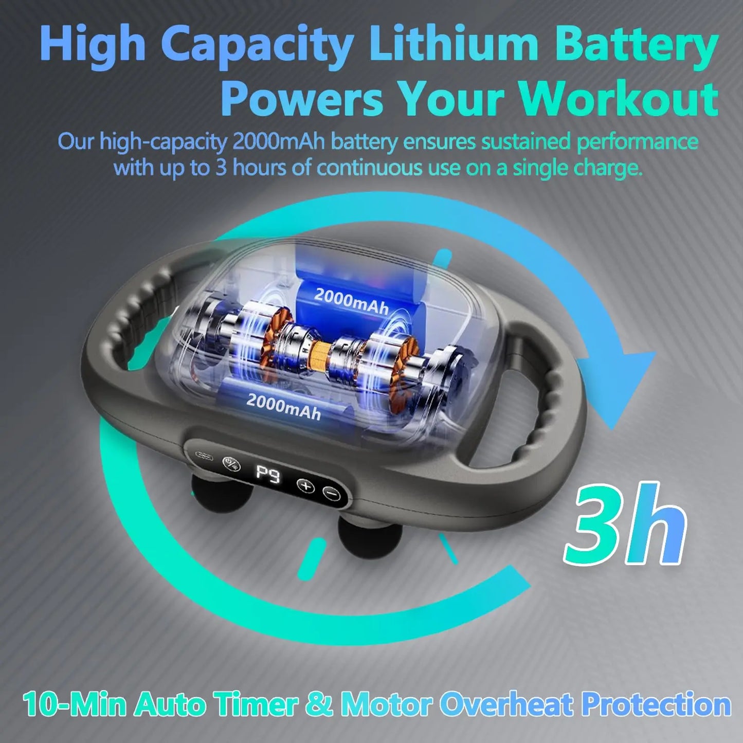 12 Head Deep Tissue Massage Gun For Full Body Recovery