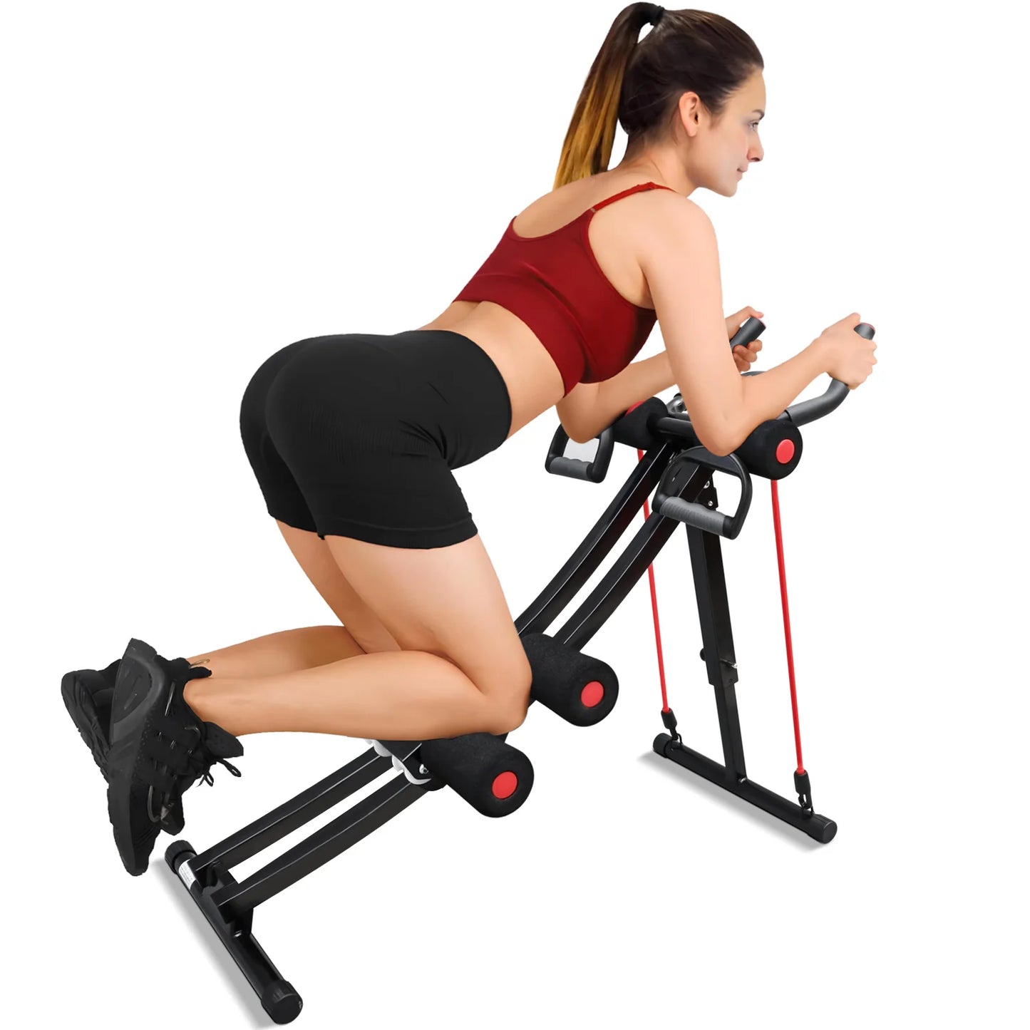 Monorail Ab Machine Ab Cruncher Fitness Trainer With Four Levels