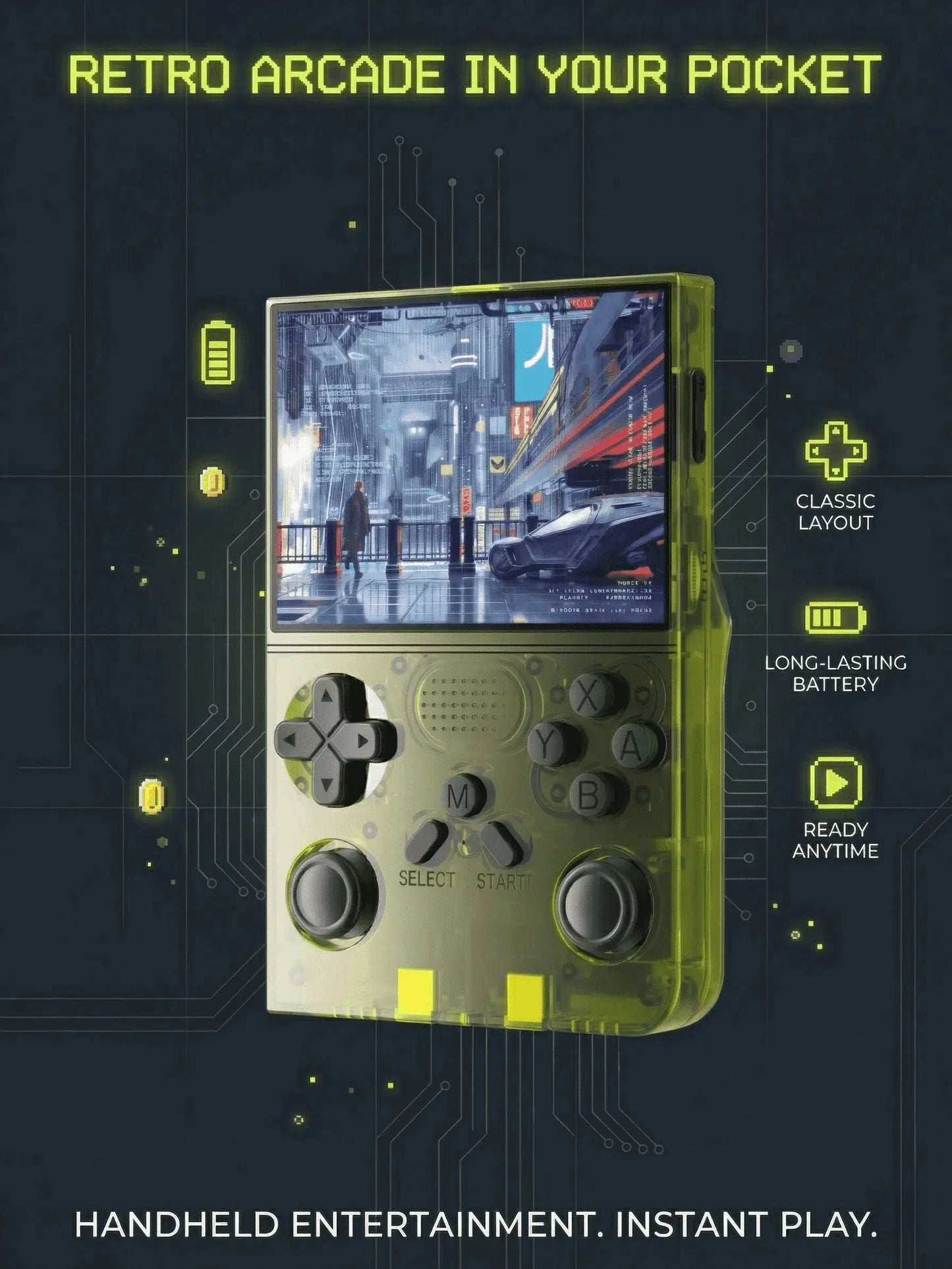 YKASEK R40 Retro Handheld Game Console