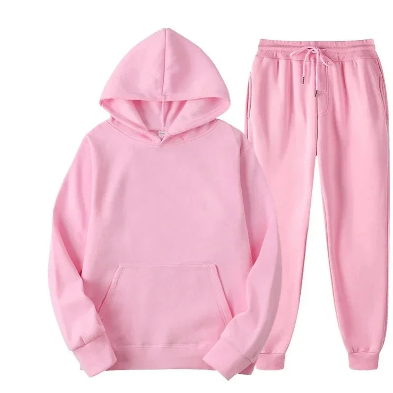 NONECN Men's Hoodie And Jogging Pants Tracksuit For Outdoor Activity