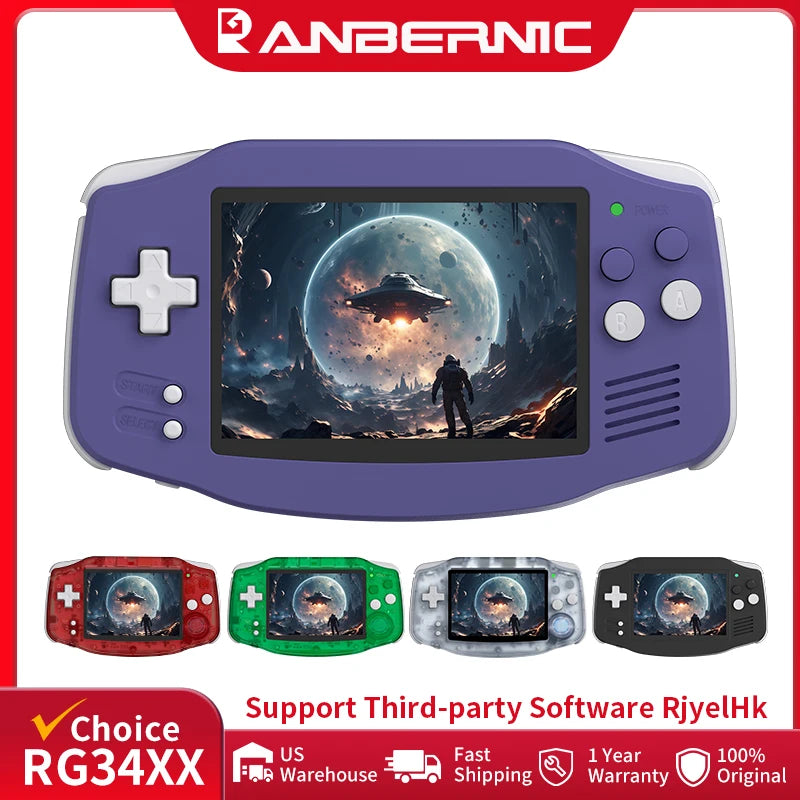 Anbernic RG34XX Handheld Game Console IPS Screen WiFi Bluetooth
