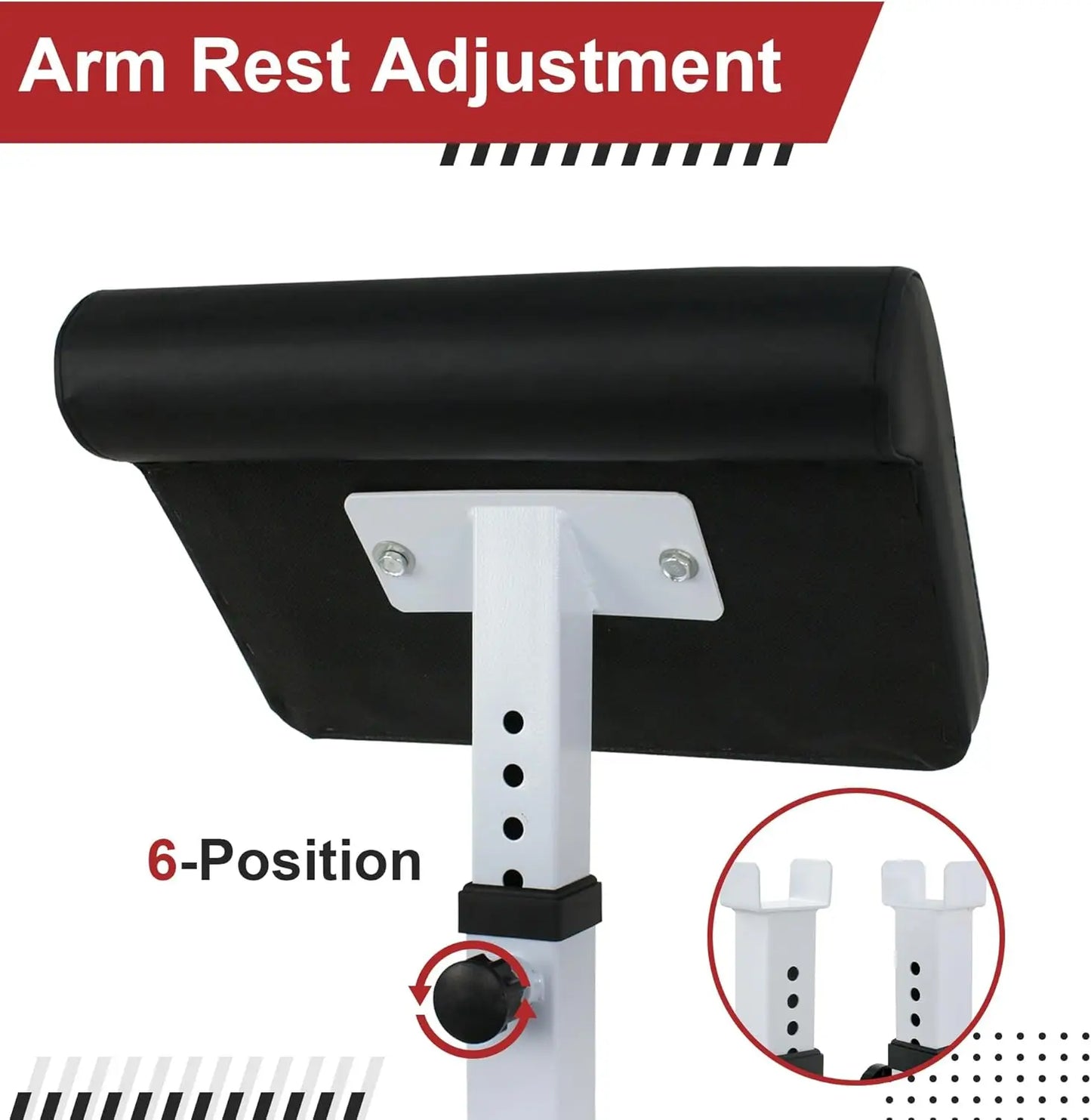 Adjustable Arm Bicep Curl Bench For Home Gym Strength Training