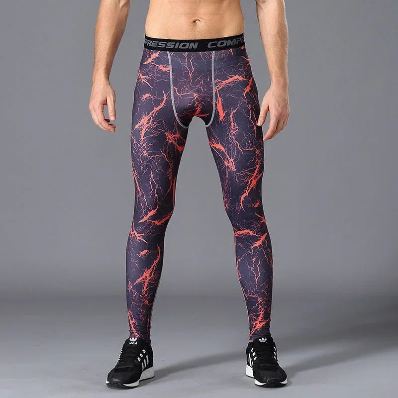 NONECN Camouflage Men Running Leggings Quick Dry Training Tights