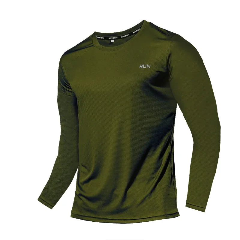 NONECN Summer Ice Silk Long Sleeve Shirt For Outdoor Running
