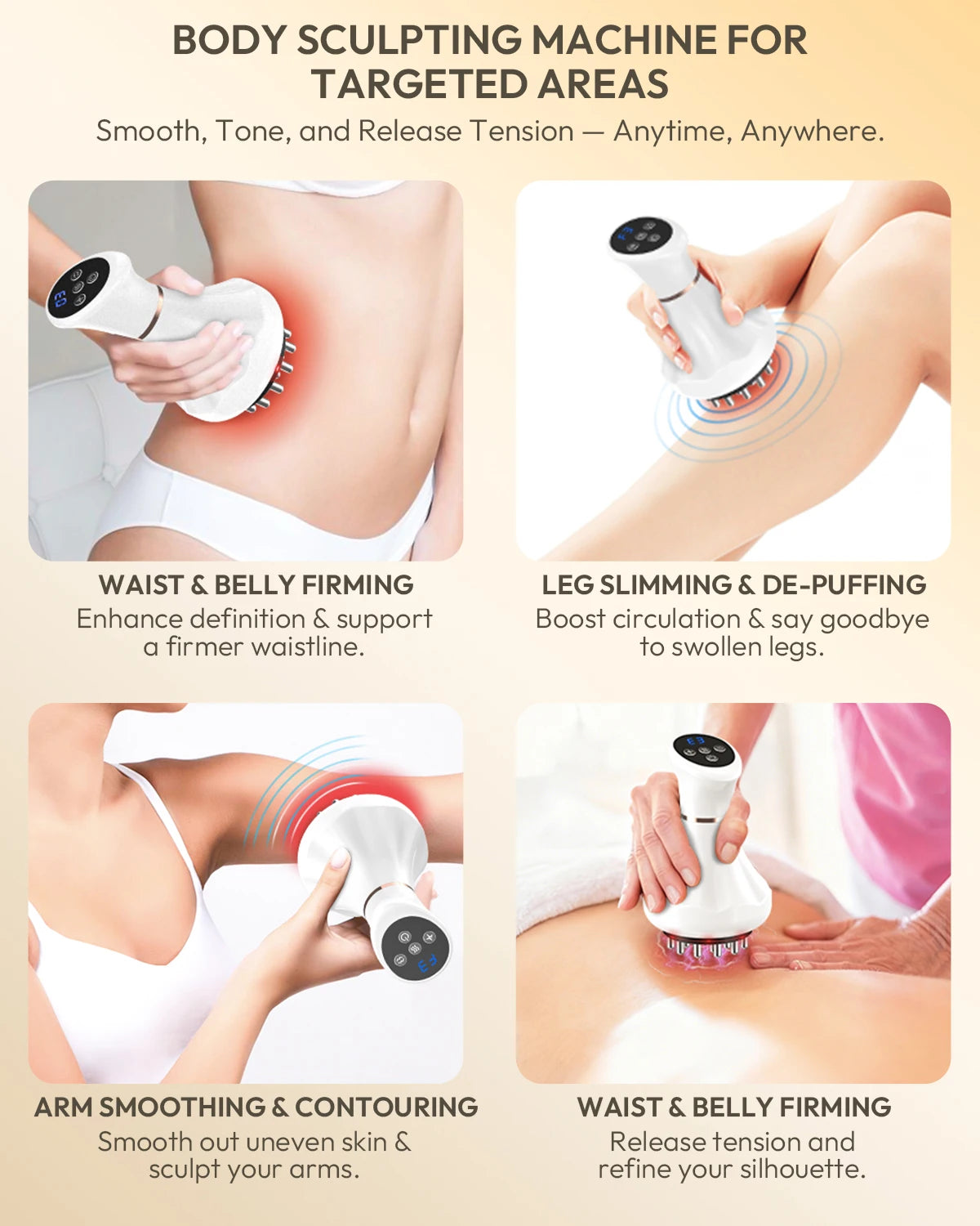 Lymphatic Drainage Massager With Heat Vibration For Legs Arms Hips