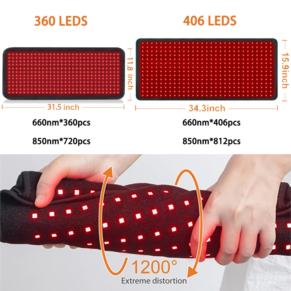 Astarexin 406 LED Red Light Therapy Heating Pad 660nm 850nm