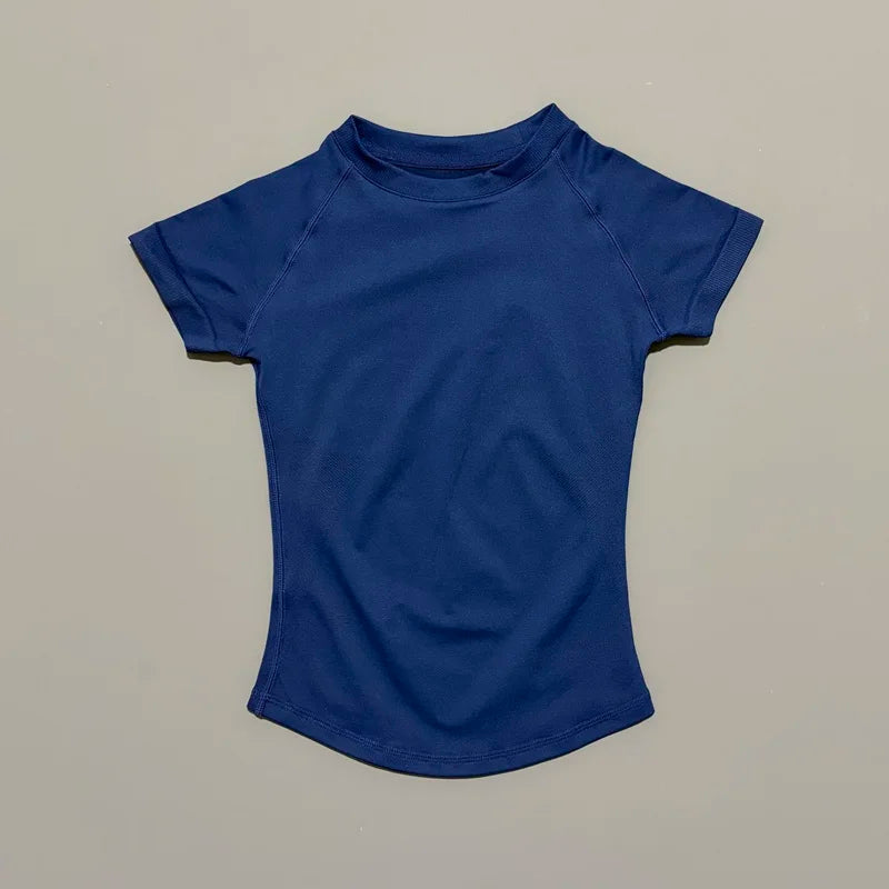 Women's Short Sleeve Running Top Breathable Gym Yoga