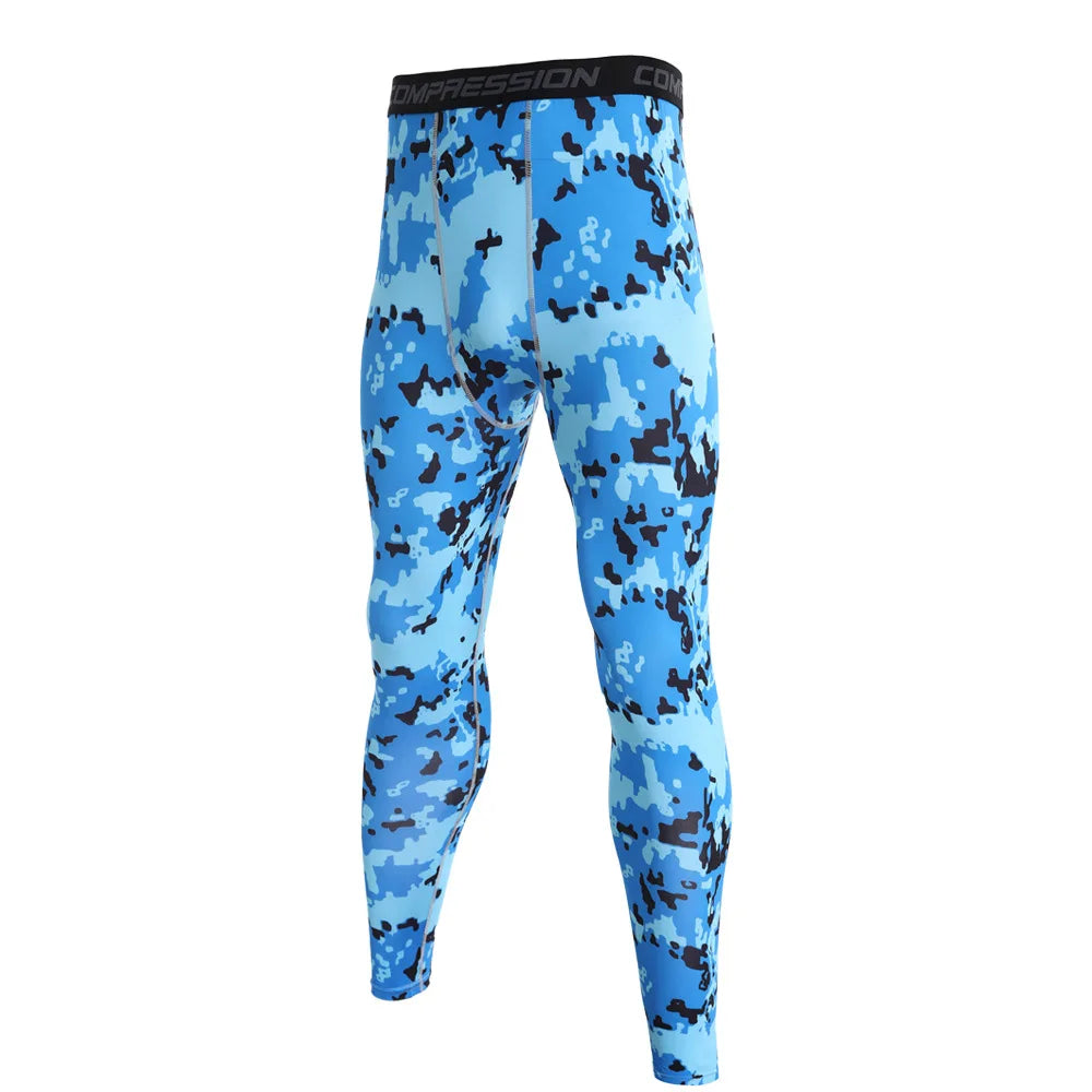 NONECN Camouflage Men Running Leggings Quick Dry Training Tights