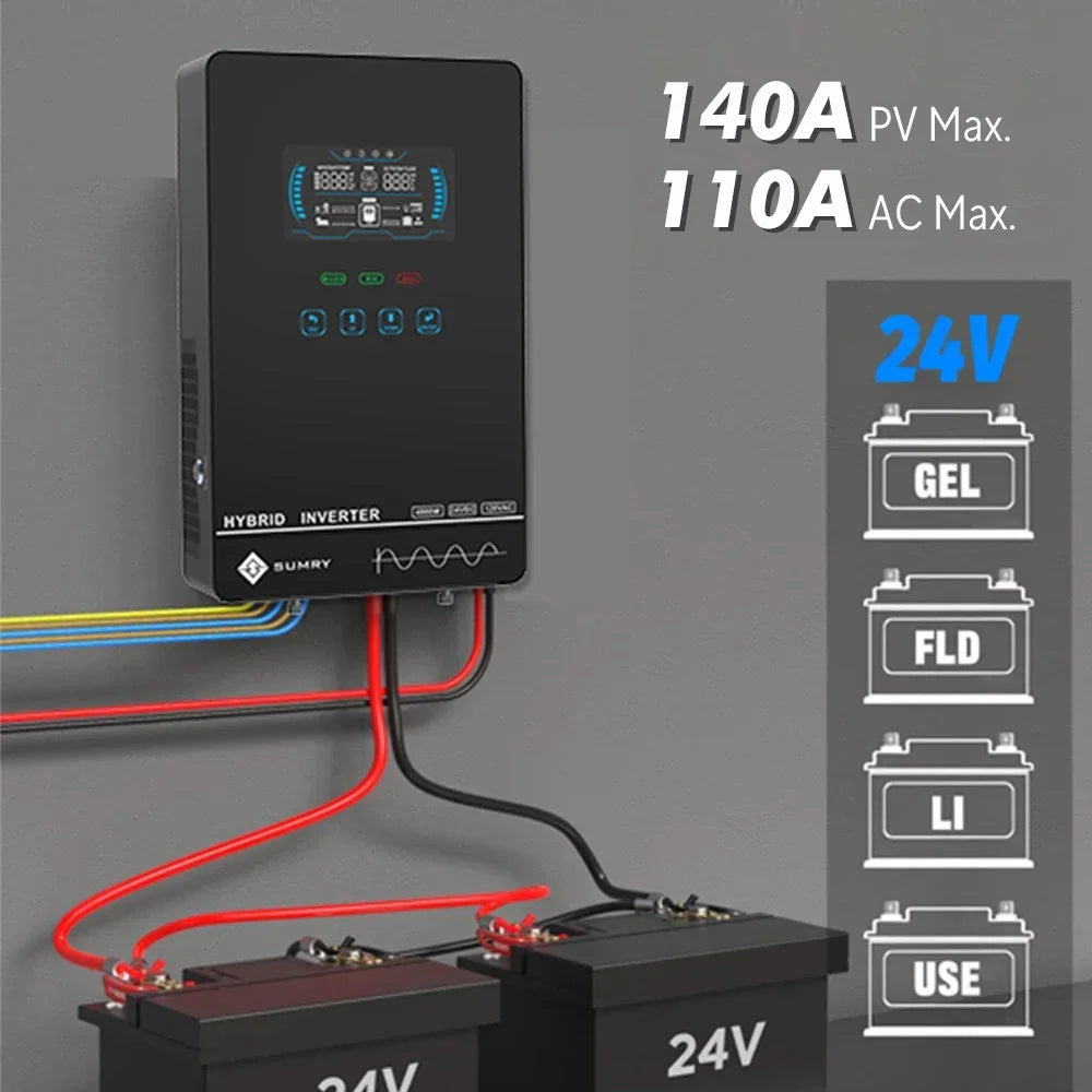 SUMRY Off Grid Solar Inverter Hybrid MPPT Pure Sine Wave